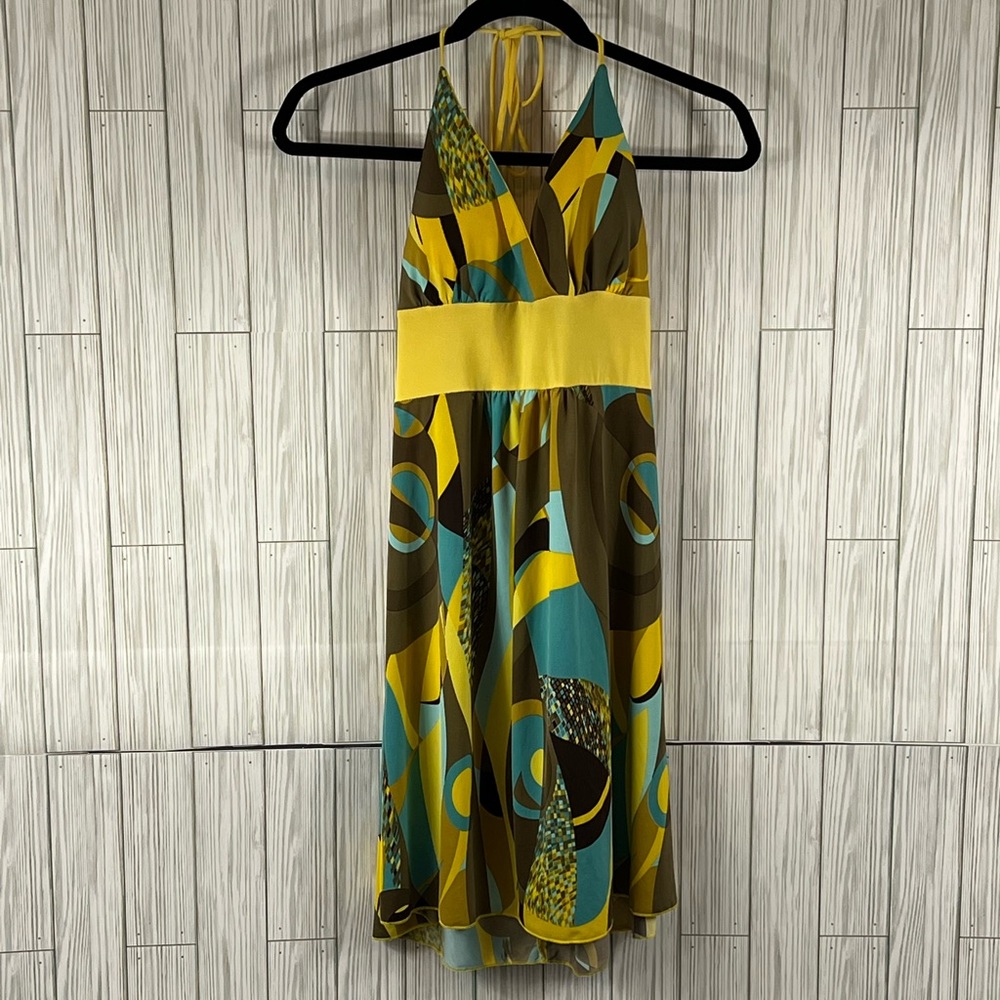 Charlotte Russe Vintage Design/Colored Halter Dress